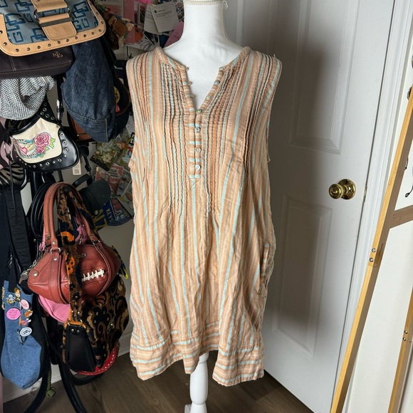 Faherty Striped Tank Dress XXL - Picture 1 of 5